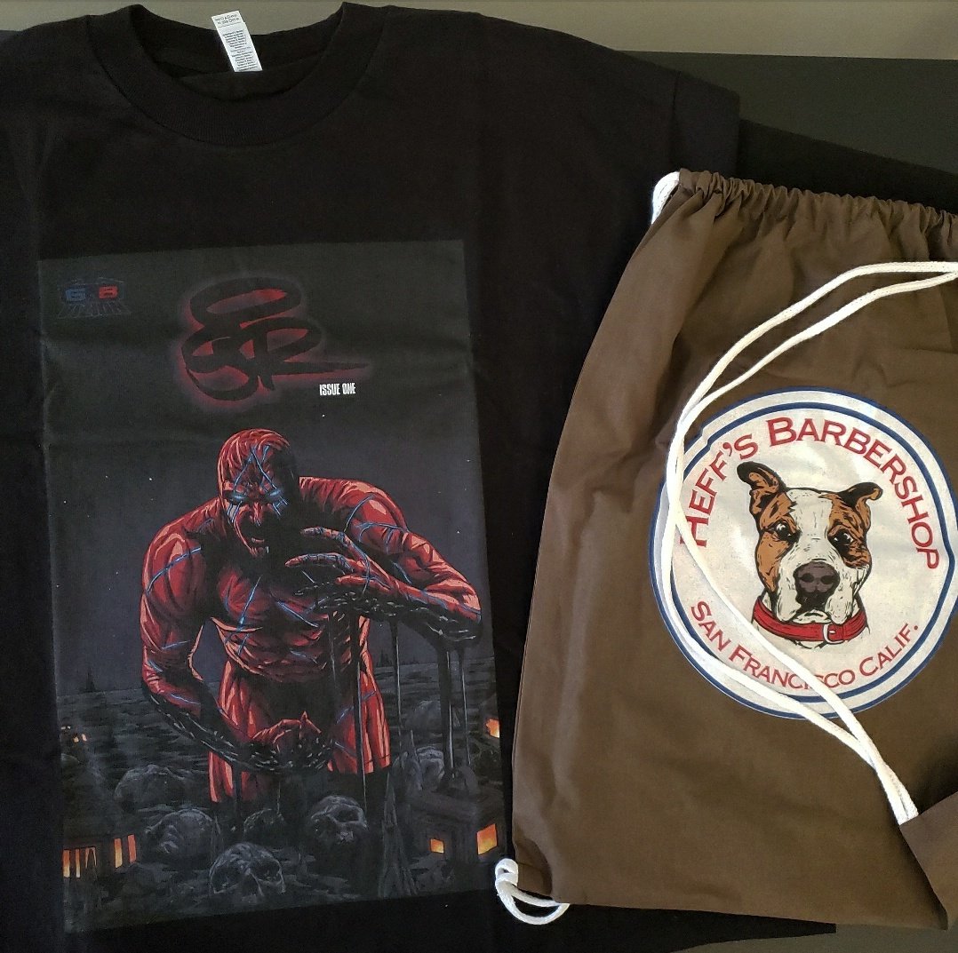 GIFTREVOLVER's tweet photo. Got my latest @giftrevolvercomics
Big thanks to my printer @aofprints and for the dope double sided draw string backpack!
#aofprints #giftrevolver #gbvizion https://t.co/88Ulk16IRn