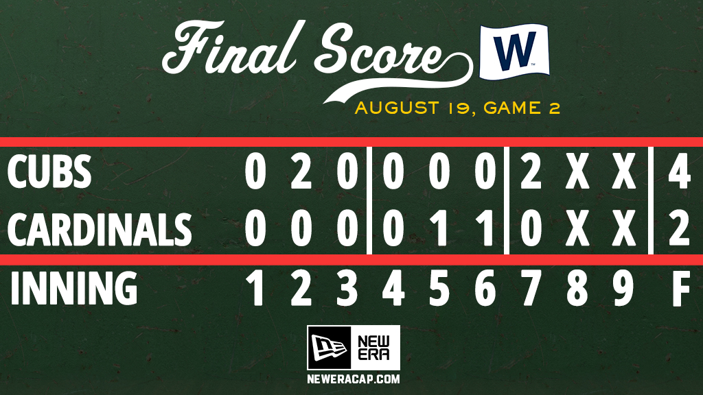 Cubs's tweet photo. #Cubs battle to take 3 out of 5 from Cardinals. 

Recap: https://t.co/xfdW8FzAiN #WhereStoriesPlay https://t.co/Mqpjj4qnas