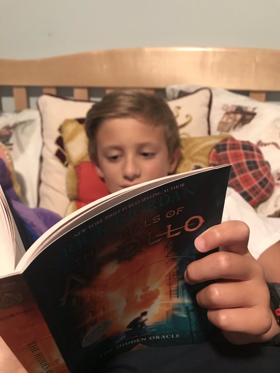 Starting a new <a href="/rickriordan/">Rick Riordan</a> series! #TrialsofApollo  #JacksonAveReads