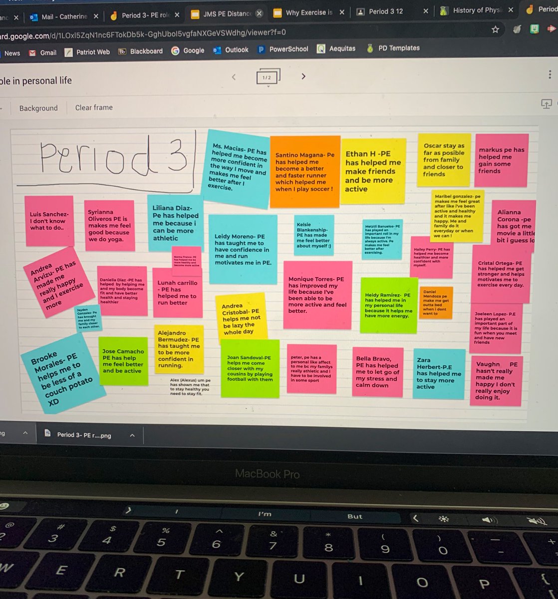 MsMaciasPE's tweet photo. Ended today’s lesson with a #Jamboard exit ticket! 🥳 #JUSDshares https://t.co/cVCsNv9zVZ