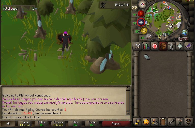 GrantOSRS's tweet photo. Untoasted, decided to try out Prif course https://t.co/GdNEwDCux7
