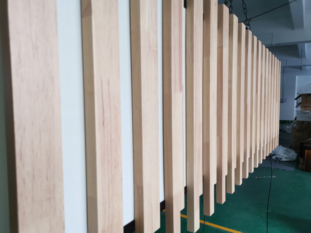 GoodluxLighting's tweet photo. Huge custom #PendantLighting for restaurant, features natural wood and fabric shade. The design brings clients natural fresh #Chandelier #customlighting #lightingdesign  #HomeDecor https://t.co/VbOomOYO9v