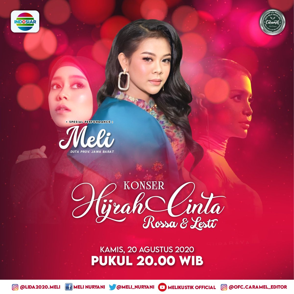 Bismilah.jangan lewat kan ( konser | HIJRAH . CINTA |( lesty dan rosa .
Nanti malam live jam 20:00 WIB .staytune terus yah hanya di #indosiar.😉