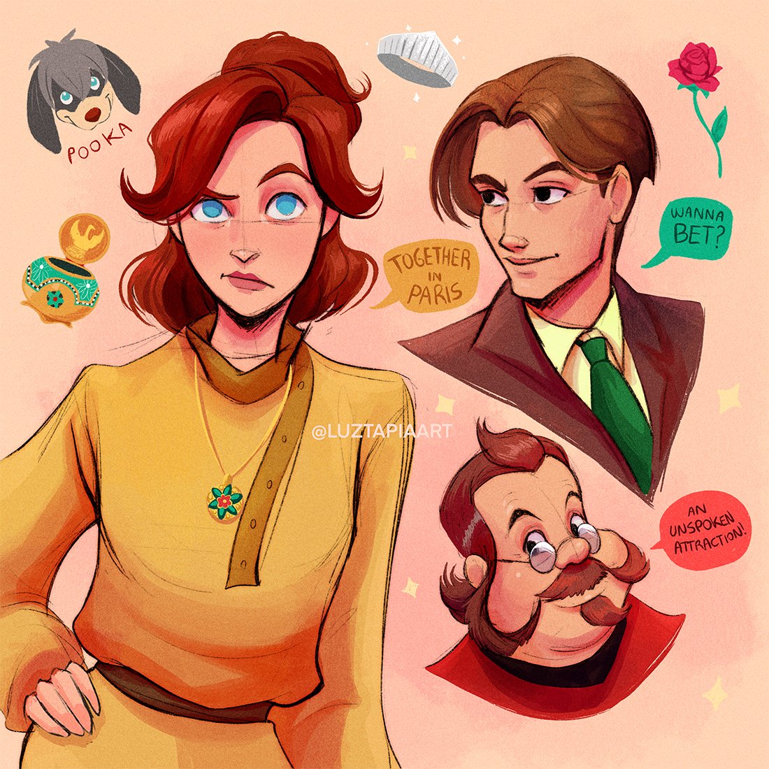 Some Anastasia characters and objects! I just used this as an excuse to draw Dimitri 👀
.
.
@procreate #anastasia #anastasiaromanov #procreate #disney #disneyfanart #disneyprincess #onceuponadecember #journeytothepast