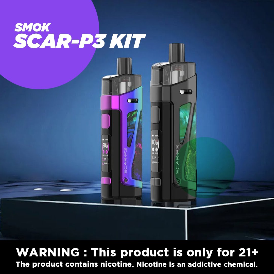 smokdeal's tweet photo. SMOK SCAR-P3 Kit is now available on Smokdeal's official website. Grab one of them now. #smok #vape 
WARNING: This product is for 21+
.
https://t.co/YOadjbgsdB https://t.co/Bp3w1V41fA