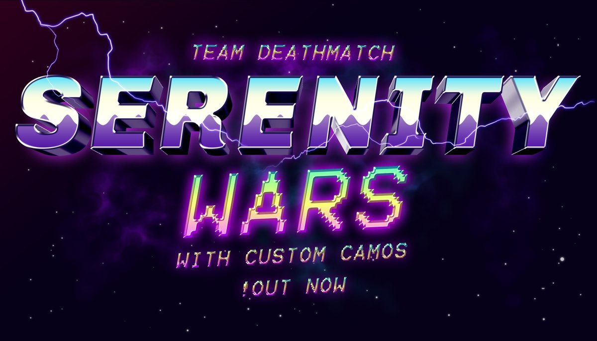 danklemons's tweet photo. SERENITY WARS IS NOW OUT!  

COMES WITH A BRAND NEW CAMO "GALAXY" 

MUST HAVE CYBORG CAMO TO GET CUSTOM CAMO

GAMERTAGS WHO HAVE THE INFECTION 

"SerenWars   -  SpinningWars  -   WarsSerenity -  SerenityTest"

MUST BE ON TDM (IF YOU SPAWN IN WRONG JUST END THE GAME) https://t.co/z4xnT98qmz