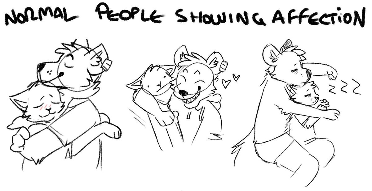 kingparked's tweet image. normal ppl showing affection vs me

(no new art so far, so i'm reposting doodles I made last year on my old twitter account)