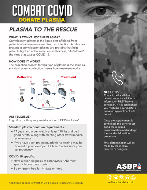 NMCSD (@nmc_sd) on Twitter photo Help those serving on the front lines. Donate #COVID19 #ConvalescentPlasma.
More info here: health.mil/ConvalescentPl…
@NavBaseSD <a href="/nbplpao/">NBPL</a> <a href="/NavMedForPac/">Naval Medical Forces Pacific</a> <a href="/NavHospCampPen/">Naval Hospital Camp Pendleton</a> <a href="/MCASMiramarCA/">MCAS Miramar</a> Help those serving on the front lines. Donate #COVID19 #ConvalescentPlasma.
More info here: health.mil/ConvalescentPl…
@NavBaseSD <a href="/nbplpao/">NBPL</a> <a href="/NavMedForPac/">Naval Medical Forces Pacific</a> <a href="/NavHospCampPen/">Naval Hospital Camp Pendleton</a> <a href="/MCASMiramarCA/">MCAS Miramar</a>