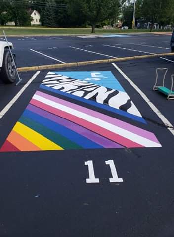 Hey, I got my senior parking spot finished. I'm really happy with how it turned out.