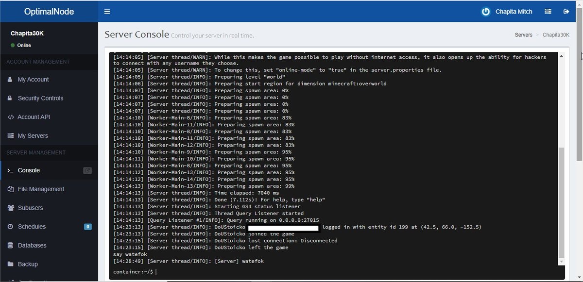 chapita_mc's tweet image. Jugando Con Amigos Gracias a @OptimalNode y a @NotRamix por hacer publicidad de su servicio de hosting, Servidores increíbles a precios increíbles.