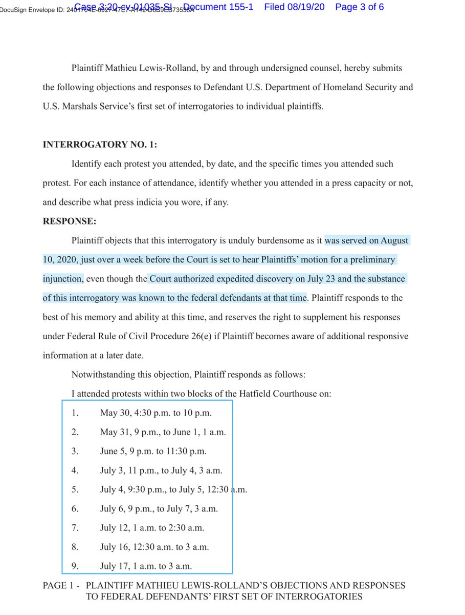 But wait - there’s an updated Plaintiffs declaration“The federal defendants did not cite any of Plaintiffs’ discovery responses in their opposition brief or at oral argument”The Fed defendants stalled for >9 days even though discovery was expedited https://ecf.ord.uscourts.gov/doc1/15107649846?caseid=153126