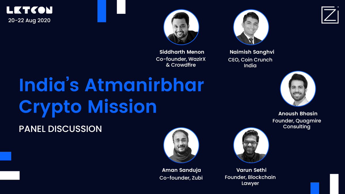 Join us in LETCON(Leaders of Emerging Technology Conference 2020) and learn more about emerging technologies.

In this session we will talk about #cryptocurrencies and their future in India.

<a href="/WazirXIndia/">WazirX: India Ka Bitcoin Exchange</a> <a href="/BuddhaSource/">Siddharth Menon | PayRam</a> <a href="/Blockchainlaw91/">Varun | Blockchain Lawyer</a> @ThatNaimish <a href="/AnoushBhasin/">Anoush Bhasin</a> 

#blockchain