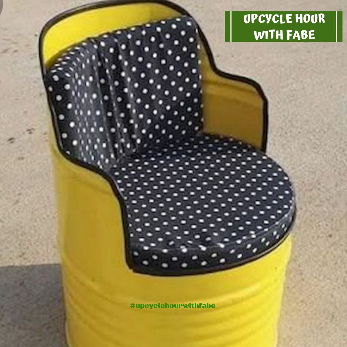 fabenigeria's tweet photo. Barrel craft you will love 💚
.
Amazing reuse of metal barrel into a cushioned single sofa seat.
Hello #CreativeWednesday!
Wednesdays are for #EcoCreativity👌
Let's #TidyNigeria 👌
#recycledeverything #barrels #upcyclehourwithfabe #upcycle #FABEInternationalFoundation https://t.co/nP7W0AVPNR