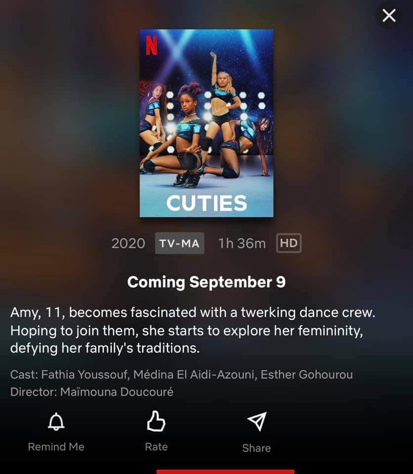 CheesyPsycho's tweet photo. @netflix what is wrong with you? This is disturbing af. 
Stop normalising paedophilic content. https://t.co/qTtoDIM1xH
