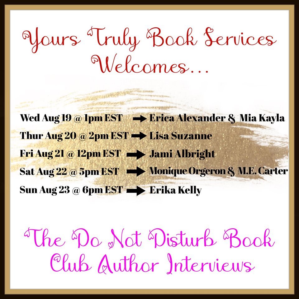 MoniqueOrgeron's tweet photo. Want to learn more about this event and our authors?
LIVE INTERVIEWS WITH:
Yours Truly Book Services
Starting August 19th thru 23rd
https://t.co/1ROjXk95cU https://t.co/z7cHek78jV