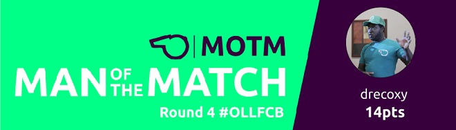 ReFSocialapp's tweet photo. Congrats! #drecoxy 🎖
#RPL #MotM (Man of the Match); scored 14pts in #OLLFCB #UCL match. 👏🏾👍🏾

#ReFPredictorLeague 
the premier league for the fans
👉🏾 https://t.co/BVGB6rklJG https://t.co/MQup3FSTcI