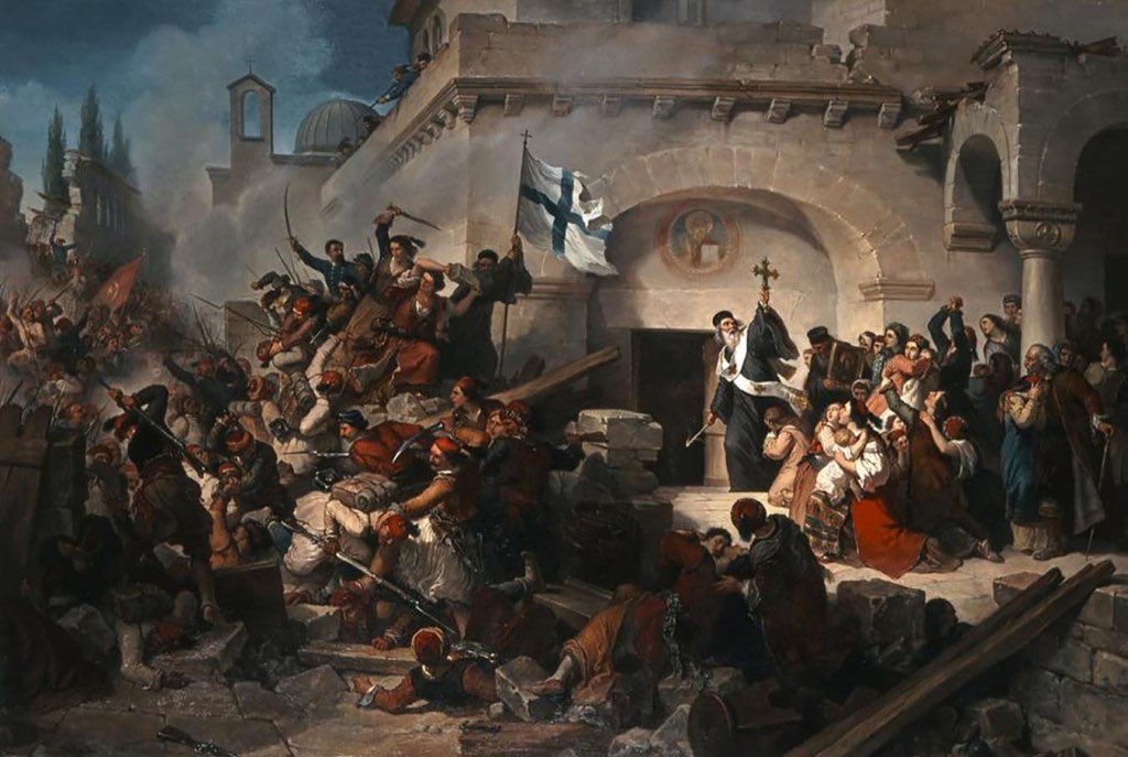 Le 8 nov, les Turcs mènent un assaut contre le monastère. Après le massacre de quelques Grecs, les autres assiégés préfèrent faire sauter la poudrière plutôt que d’être livrer aux assaillants. 864 Grecs perdirent la vie. Ce drame a servi à faire connaître la révolution en Europe.