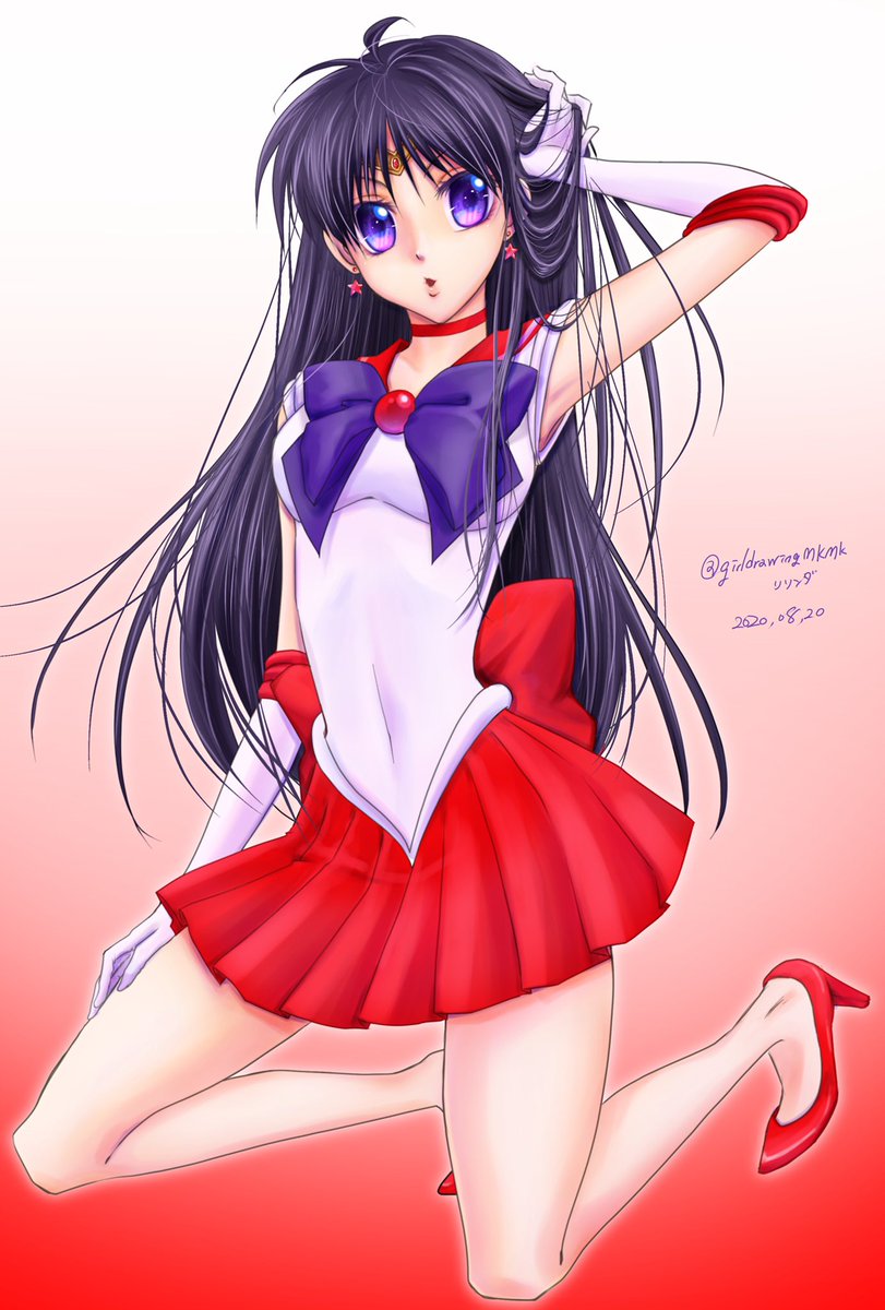 おはようございます セーラーマーズ描いたー 火野レイちゃん 当時の最推しで リリンダのイラスト