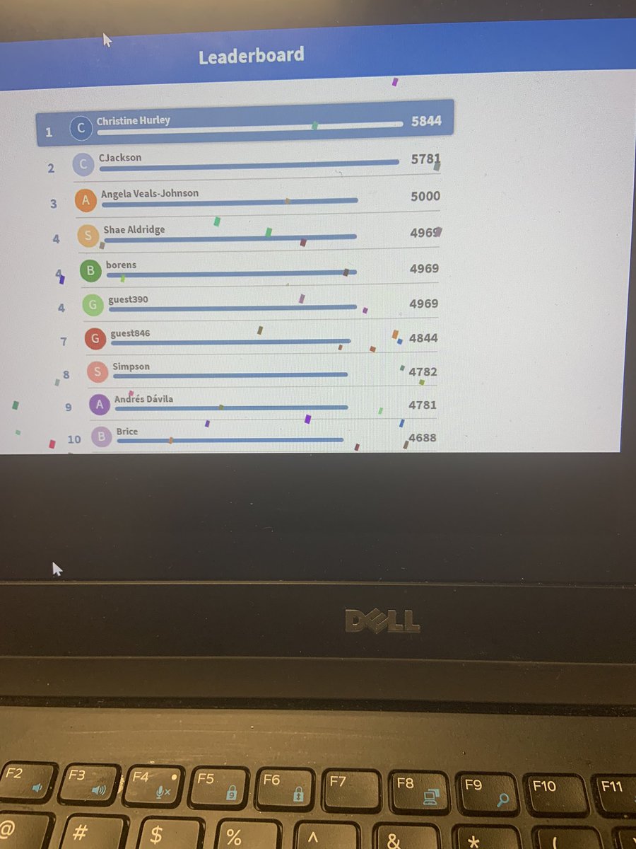 TwinCreeksMS1's tweet photo. Awesome Faculty Meeting! Great team builder Ms. Phillips and Mrs. Teel! #pollev.com https://t.co/WHK9vjOMek