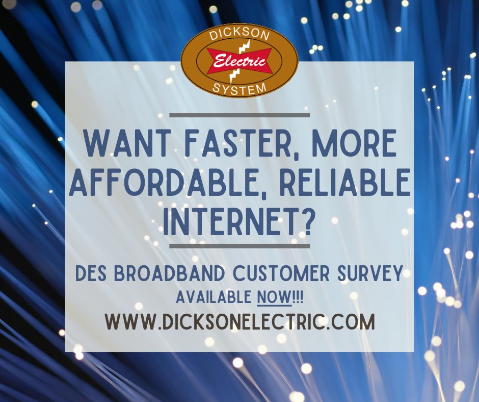 ⚠️ Have you completed your Broadband Survey yet??? ⚠️
Grab your electric bill &amp; do it NOW! It takes 10 minutes or less &amp; will give us the feedback we NEED from the customers we serve. Don't miss this opportunity to be heard!! #SpreadtheWord #BroadbandInternet #FibertotheHome
