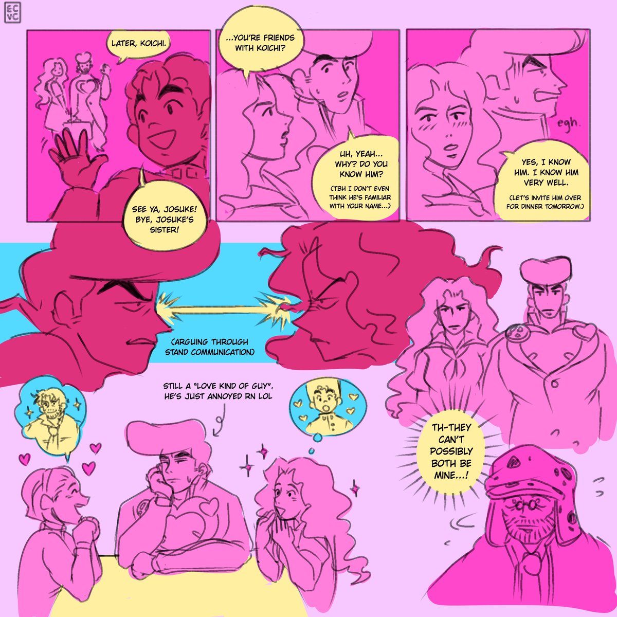 kinda saw my chart goin around here, so i might as well put up the drawings, too. anyway, josuke and yukako are fraternal twins bc my own twin and i said so! ?