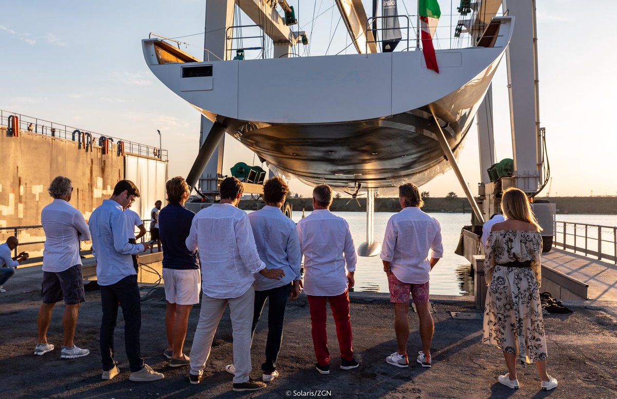 solarisyachts's tweet photo. The beginning of many adventures to come.
Some shots from today's launch ceremony of the #Solaris111.
Even more impressive in the water!
Special thanks to @Zerogradinord, @SouthernSpars, @FutureFibres and RigPro
#solarisyachts #superyacht #southernspars #rigpro #futurefibres https://t.co/rucheGEOyx