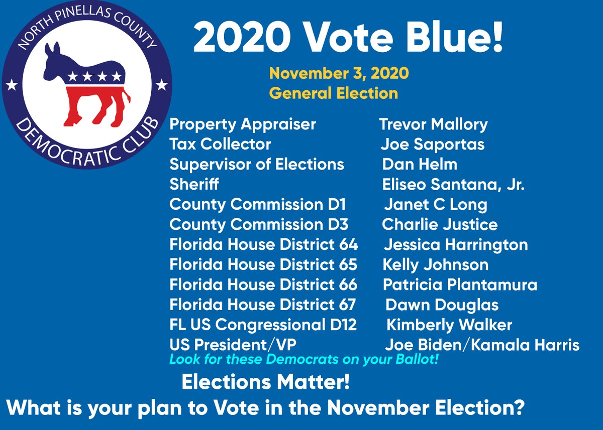 NPinellasDems's tweet photo. Our Slate!
@TrevorLMallory @JoeSaportas @VoteDanHelm @esantana33773 @Janet4Pinellas @VoteJustice @JHforFL @kelly4florida @Dawndouglas23 @kw4congress @JoeBiden #Vote2020 @PinellasDems @DianeLebedeff @LindaVaronich @DWCUP_727 @FlaDems @karenlmullins https://t.co/j8Wi4t6dVA