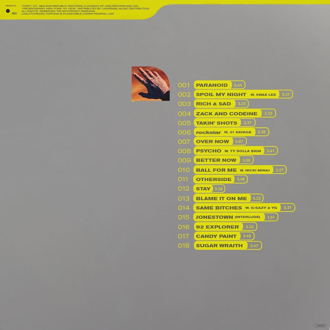 ChartsPosty's tweet photo. .@PostMalone’s “beerbongs &amp; bentleys” has now sold over 600,000 units in the US this year, despite being released in 2018. 

— The album ranks among the Top 35 best selling albums of 2020 in the country, being the oldest by a solo artist. https://t.co/vbRbmQICdc