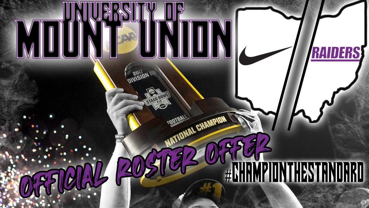 Blessed to receive an offer from Mount Union! 🟣⚫️ Thank you <a href="/Coach_allendl/">Dan Allen</a> <a href="/MountUnionFB/">Mount Union Football</a>