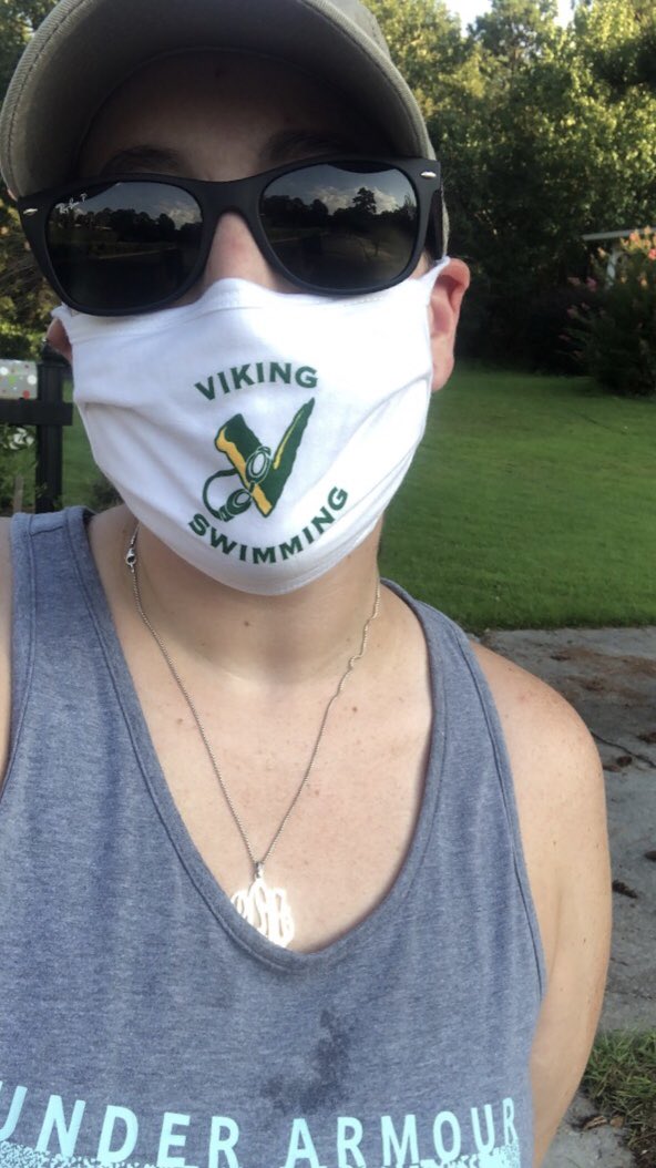 MsOxendine's tweet image. Finally got on the whole rock your favorite team on your mask trend 😷 #MaskUp @SwimSpring #GoVikings
