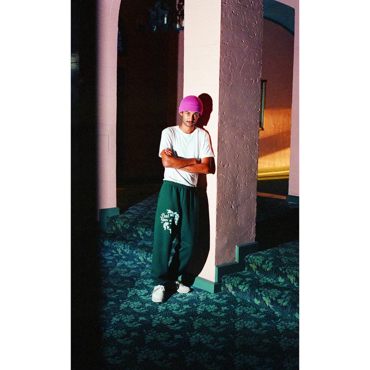badyearbrand's tweet photo. FROSTONYA collection is now available. Link in bio. Inspired by my 1930s apartment building in Koreatown, LA. All proceeds from the clothes will be donated to @bicyclemeals and @urbanpartnersla . Photos shot by pal 📸 @AMERIKKKANDAD https://t.co/69cDCwfO9i