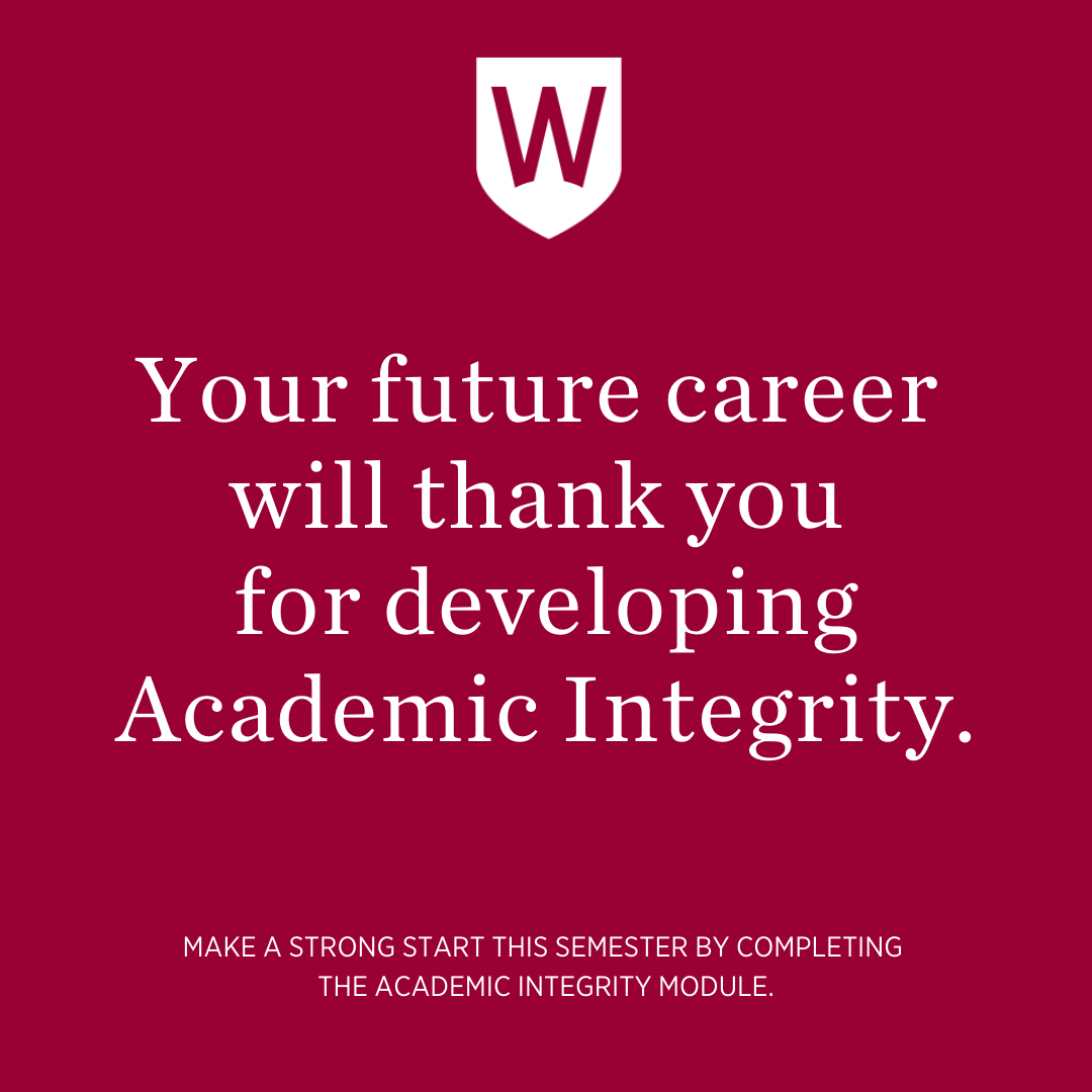 westsydulibrary's tweet photo. Developing Academic Integrity now in your studies, will benefit your future career path. https://t.co/2hVlFJHwYK
#academicintegrity #WesternIntegrity #AcademicIntegrityWeek #excelwithintegrity #AcWri #nocheating #AcademicTwitter https://t.co/yBSQ1skKBT