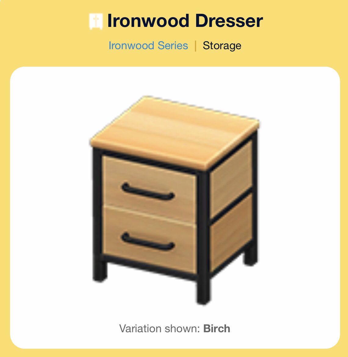 Heather Dunn on Twitter "I neeeeeeed an ironwood dresser diy! ACNH 