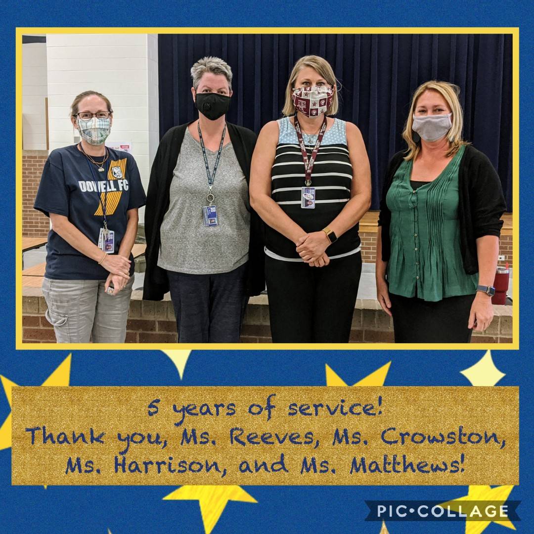 DowellMS's tweet photo. We may be a few months late in celebrating, but THANK YOU to our Dowell teachers for their years of service in MISD! #dowellms https://t.co/k5zB5H4vXv
