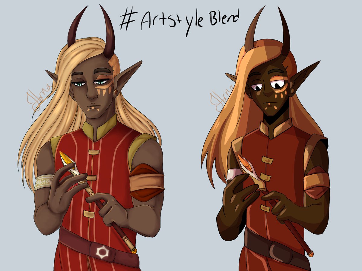 horns_n_jams's tweet photo. #artstylebend I diid it uwu With my boi Kiran not 100% sure if I followed my own rules but oh well 
.
.
#tdp #TheDragonPrince #tdpoc #sunfireelf #oc https://t.co/njSJYe4D1S