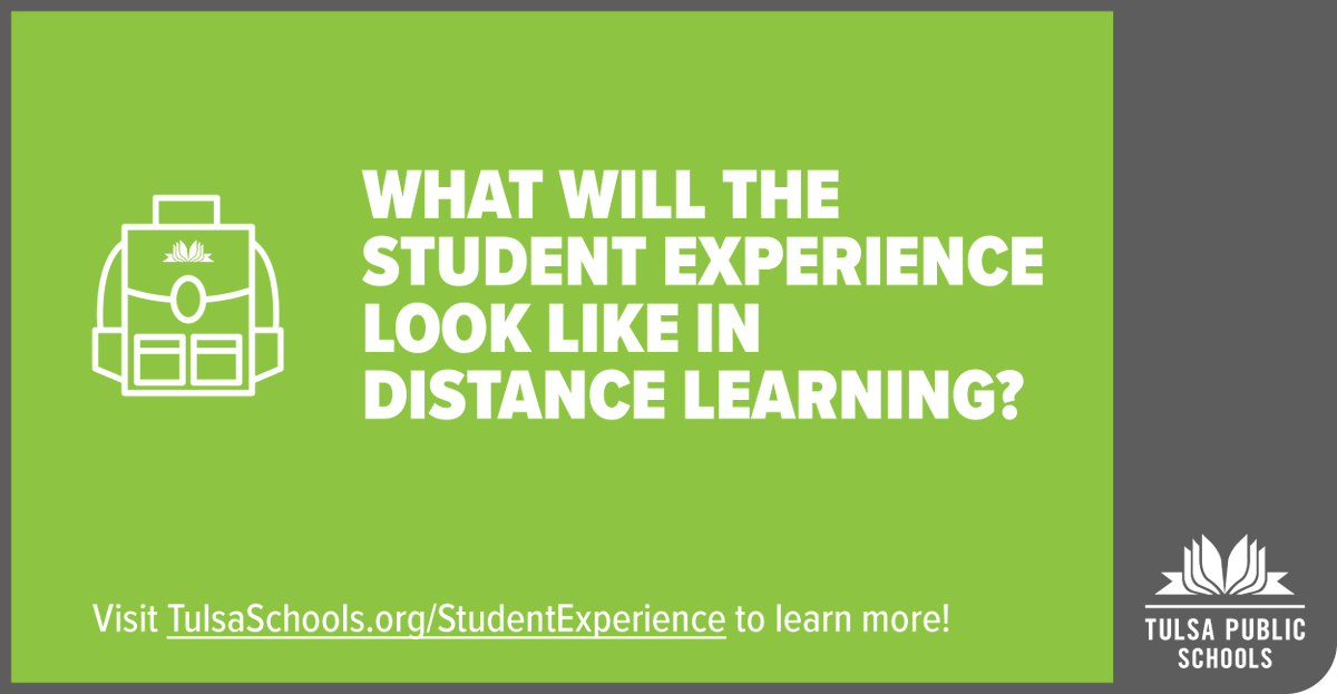 What do students need to be successful in distance learning? What supports will our team provide students? What about our exceptional student support? We have answers to ALL of these questions here: tulsaschools.org/studentexperie….