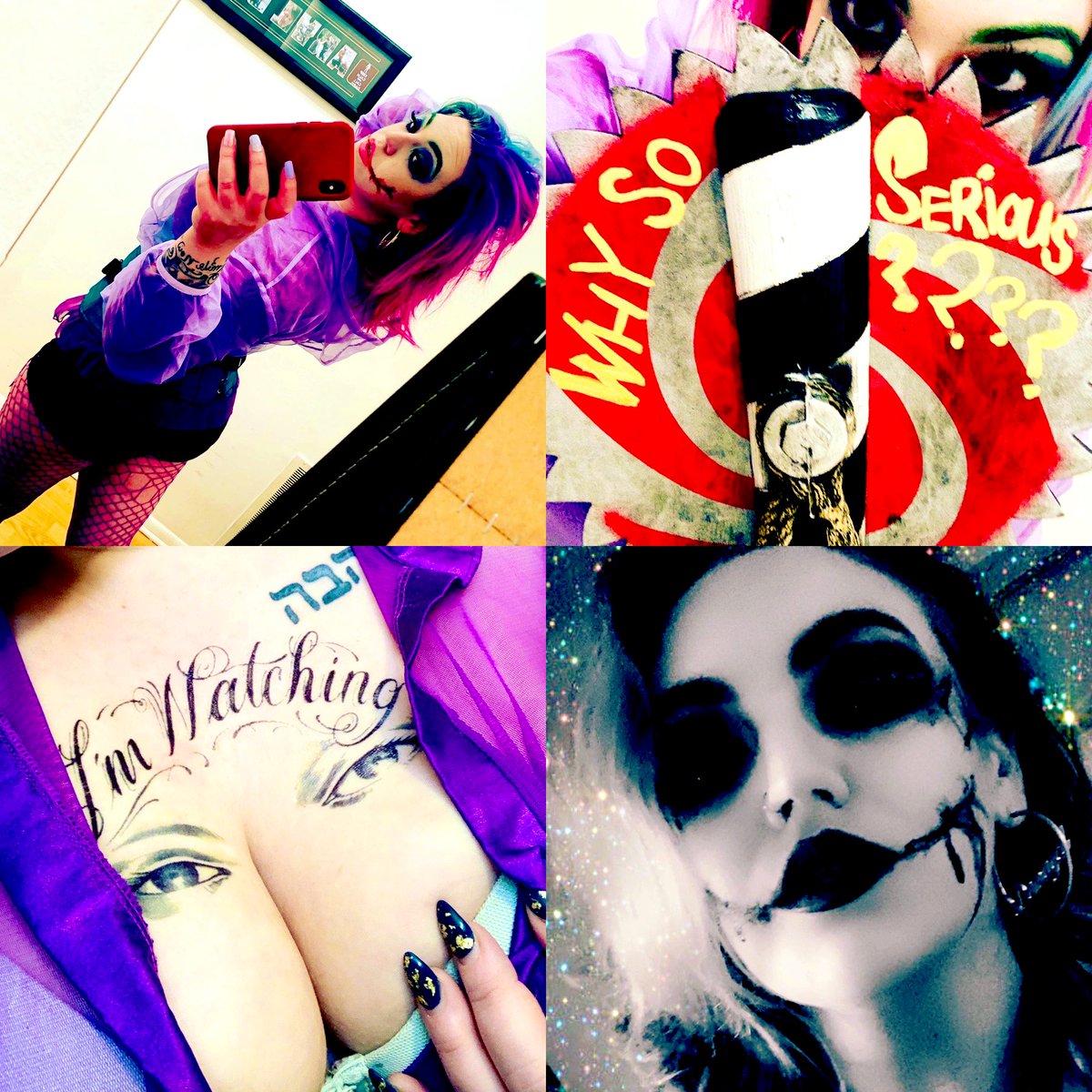 queenxquinzel's tweet photo. Losing my mind working a double shift for my day job rn.. would much rather be getting my next cosplay photo set ready to drop 😭 #whysoserious #joker #HarleyQuinn #HeyPuddin #harleyquinncosplay #jokercosplay #curvycosplayer #thicc #findomgoddess #HumpDayVibes #cosplayersunder1k https://t.co/lSDoShywuk
