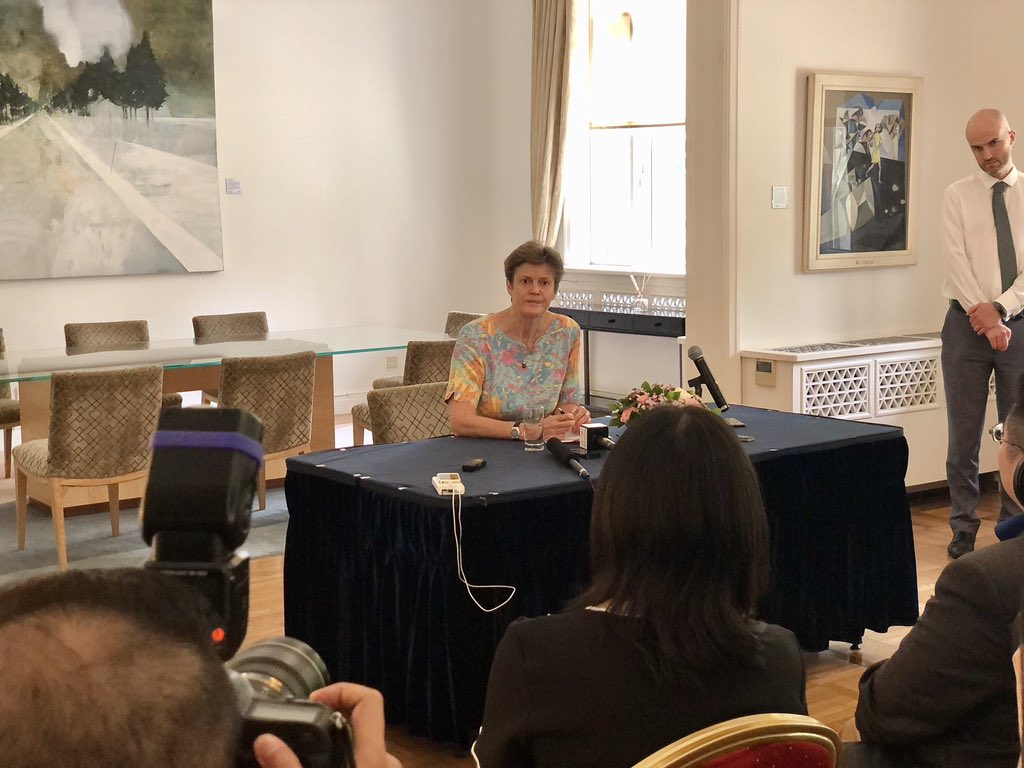 In her final media briefing the Ambassador was asked about Hong Kong. She set out the UK’s concern over China’s serious breach of the joint declaration. She also highlighted areas of agreement that can be a foundation for constructive dialogue: 1/8