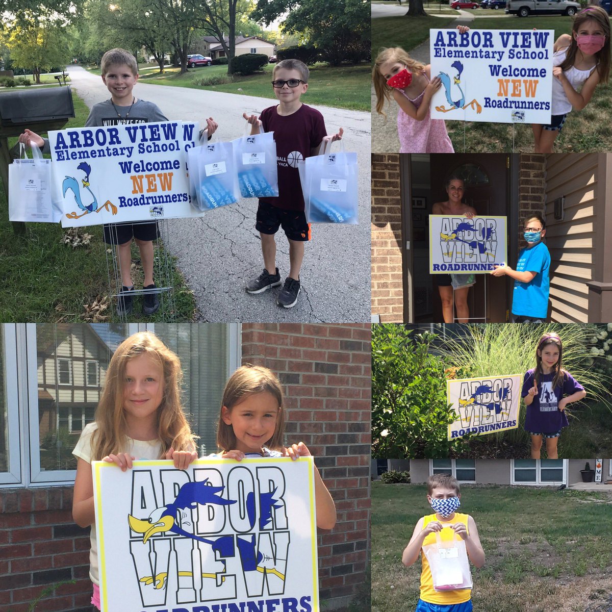 Welcome new and returning Roadrunners! Thank you <a href="/arborviewptc/">arborviewptc</a> for the fun surprises delivered for our new <a href="/ArborViewSchool/">Arbor View School</a> families. Let’s see thise photos in front of your signs with your new shirts!