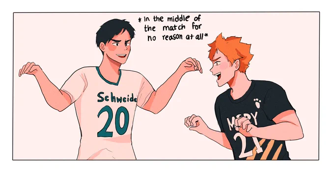 okay but the adlers and jackals poses are so funny without context #haikyuu 