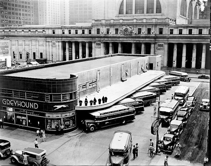 Berenice Abbott, the Greyhound and Penn Station, New York, 1935