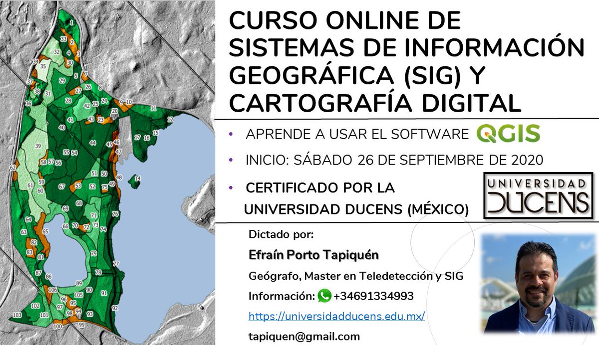 EfrainMaps's tweet photo. ¿Te quieres iniciar en el uso de los Sistemas de Información Geográfica?

¿Necesitas refrescar tus conocimientos de QGIS?

¿Eres apasionado de los mapas y la cartografía?

Entonces te ofrezco un curso con ejercicios prácticos para que seas totalmente funcional en el uso del QGIS. https://t.co/11mt3CyTmd