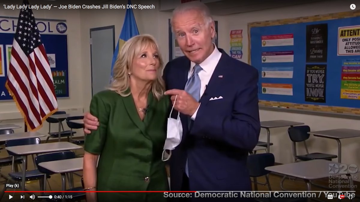 They rehearse Biden mercilessly.So he forgot that they were live, and he tried different forms of delivery."Lady" Number 1 versus "Lady" Number 4.