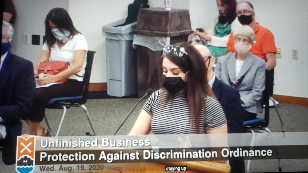 "I'm going to get my point across. So far, from right here, I lived in Holland my whole life I went to both West Ottawa and Holland high and that once had I ever seen any sort of discrimination towards the LGBT community."Be more mad.