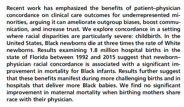 This was a pretty simple use of a retrospective dataset. The authors took a large database of births, and looked at whether babies died depending on the race of their physician
