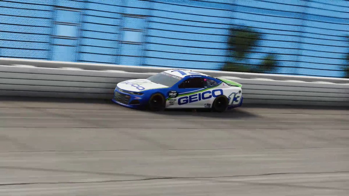 Green flag is in the air at <a href="/MISpeedway/">Michigan International Speedway</a> for Race 1️⃣ of the #eNASCARHeat Pro League championship event! 

Kyle Arnold (<a href="/red4424/">Red Arnold</a>) rolls from the fourth starting position, while Dan Buttafuoco (<a href="/LuckyDog_38/">Daniel Buttafuoco</a>) takes off from seventh-place. 

<a href="/GEICORacing/">GEICO Racing</a> | <a href="/NASCARHeat/">NASCAR Heat</a>