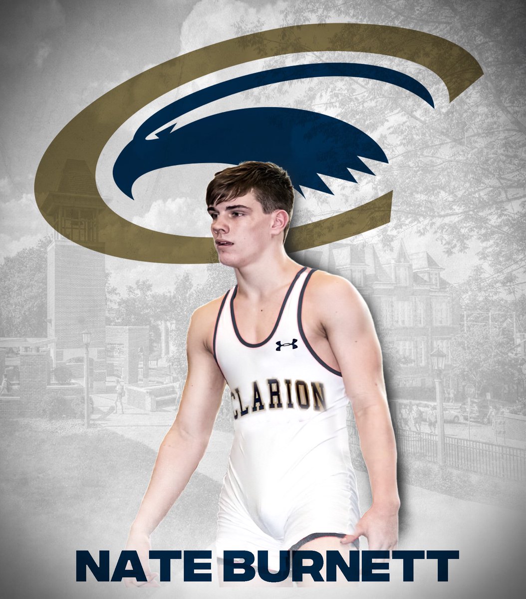 WrestlingElyria's tweet image. Congrats to Nate Burnett on his commitment to continue his academic and athletic career at Clarion University.