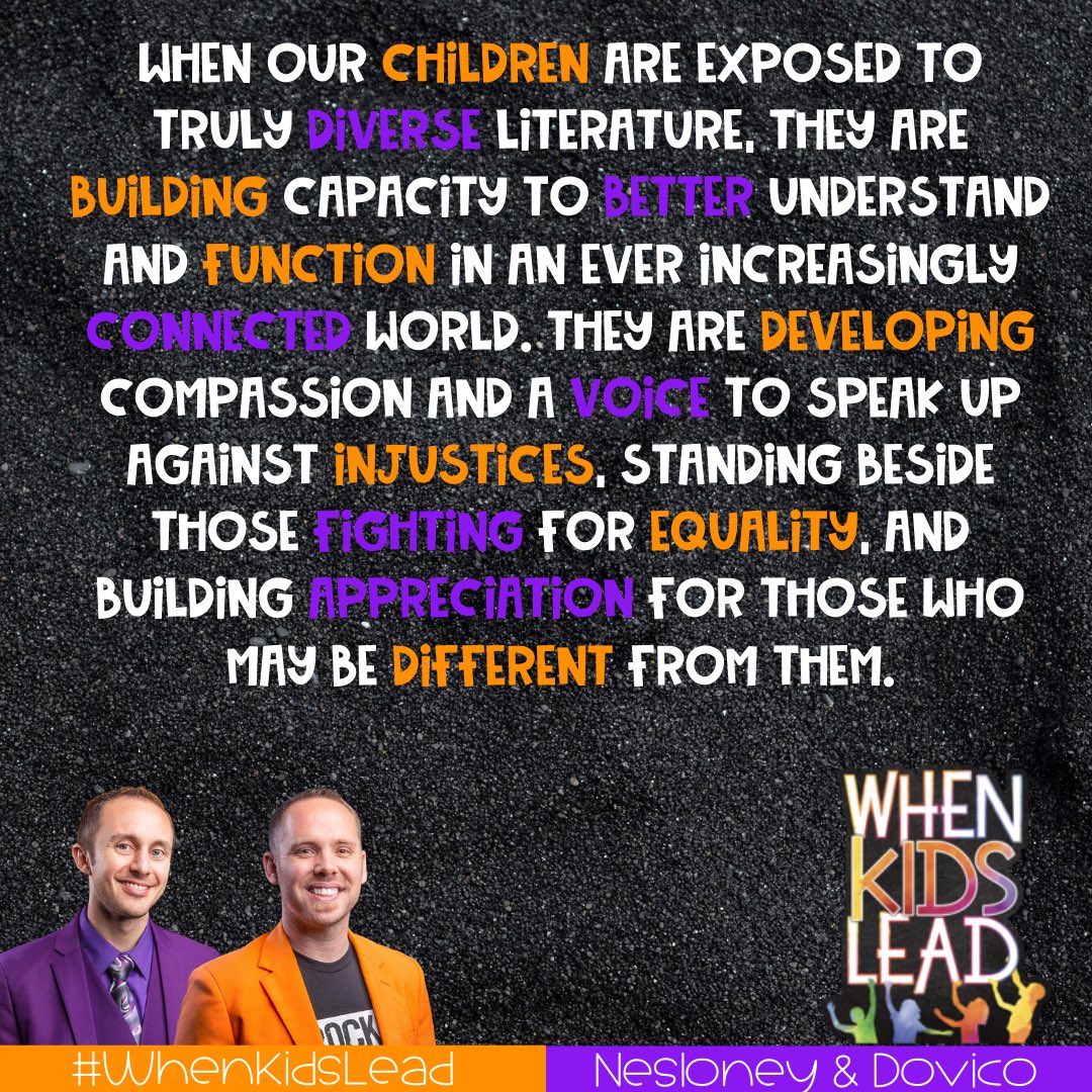 TechNinjaTodd's tweet photo. We must expose our children (and ourselves) to truly diverse and inclusive literature. 

Learn more in #WhenKidsLead here: https://t.co/XafpX2Ep4V

#KidsDeserveIt #TLAP #LeadLAP https://t.co/Z6rxpQrXqa