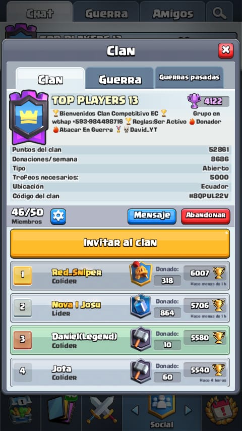 SE BUSCA JUGADORES, TANTO EN LADDER, COMO EN COMPETITIVO <a href="/ClashRoyale/">Clash Royale</a> <a href="/ClashRoyaleES/">Clash Royale ES</a>  <a href="/EsportsRoyaleEN/">Clash Royale Esports</a> 
<a href="/ayudocomunidad/">Ayudamos Comunidad ♥️</a> 
<a href="/RoyaleSeries03/">Clash Royale Series | #QuedáteEnCasa🏠</a>  
@UefaClash