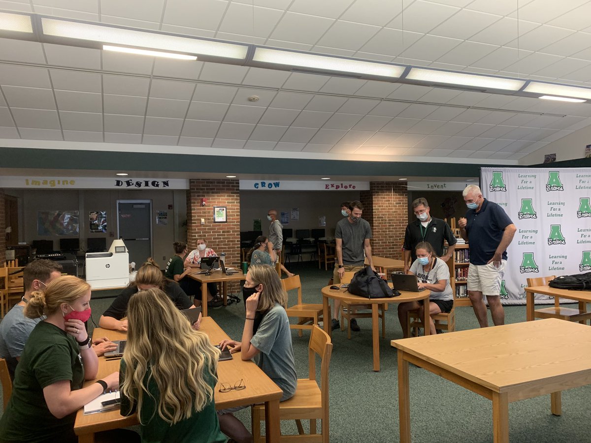 CM_Ecklund's tweet photo. Huge shoutout to the Avon administration @PacatteRyan @JSAvonPPS @R_Wagner07 @AvonMSBraves, many staff members, and session facilitators for highly relevant prof. lrning!  @A_kyle1 @tschneider146 @jimellis_avon @BravesSTEAM @SchroederFACS4U https://t.co/B2dk8PnfAn